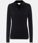 Топ Meri из эластичного хлопкового джерси VELVET, черный - фото