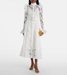 Платье миди с поясом и кружевом Aliyah Leo Lin, Snow - фото 2