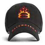 Бейсболка burning unity cap 'black orange' Balenciaga, черный - фото
