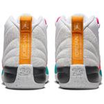 Ретро 12 Белый Пар Зеленый GS Jordan, Белый Серый - фото 4