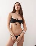 Микс-топ бикини на косточках черного цвета Collusion - фото 4
