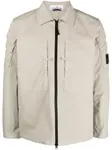 Куртка-рубашка на молнии с нашивкой Compass Stone Island, нейтральный - фото