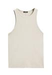 Футболка Massimo Dutti RIBBED HALTER, Beige - фото 6