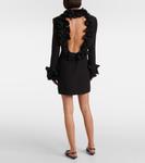 Мини-платье с оборками Crepe Couture Valentino, Nero - фото 3