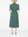 DVF Diane von Furstenberg платье миди Erica, зеленый - фото 4