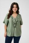 Блузка KAFFE CURVE, зеленый - фото 2