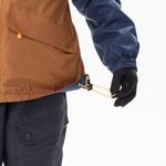 Детская трёхслойная трекинговая куртка Quechua NH100 коричнево-синяя - фото 6