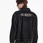 Nerdy Джинсовая куртка унисекс угольная, Charcoal - фото 8