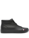 Tommy Hilfiger Modern lace-up leather sneakers, черный - фото