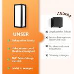 Светодиодный настенный светильник для наружного использования в помещении, IP65, водонепроницаемый, 30 Вт настенный светильник из алюминия, уличный светильник, ночник для входа в сад, балкон, гараж, прихожая, теплый белый Rosikey, черный - фото 5