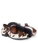 Балетки Mary Jane из телячьей кожи с принтом PèPè, Cow - фото 5