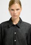 Блуза Selected Button-down blouse, Black Denim - фото 4