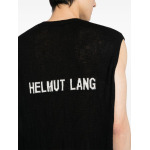 Топ вязки интарсия с круглым вырезом Helmut Lang, черный - фото 6