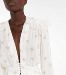 Макси-платье с цветочным принтом Alessandra Rich, White-Pink - фото 4