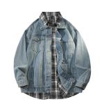 Fax For Fmacm Джинсовая куртка унисекс FMACM, Синий + Черный [Рубашка] - фото 4