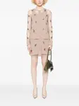 Платье мини с вышивкой FENDI, нейтральный - фото 2