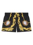 Плавки-шорты с принтом Versace Barocco, черный - фото 2