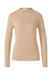 Топ comma Long sleeved top, Sandfarben/Mottled Beige - фото 4
