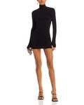 Платье-мини Pickleball с рюшами Norma Kamali, черный - фото 2