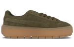 Кроссовки suede platform trace 'olive night' Puma, зеленый - фото 2