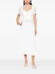 Платье миди с плиссированным кружевом NISSA, белый - фото 2