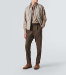 Шерстяная рубашка в ёлочку Berluti, Light taupe - фото 2