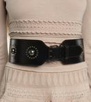 Украшенный кожаный ремень Alaïa, черный - фото 2