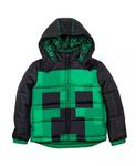 Зимнее пальто-пуховик на молнии для мальчиков Creeper Steve Minecraft, мультиколор - фото 5