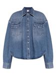 Рубашка джинсовая VETEMENTS на пуговицах, синий - фото