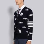 THOM BROWNE Свитер мужской черный - фото 6