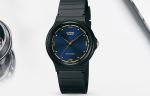 Часы CASIO Blue DialBlack Strap Unisex Blue DialBlack Strap BlueBlack Analog, черный - фото 2
