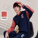 Свитшот Europe Version унисекс Champion, красный patchwork - фото 5