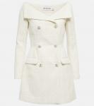 Мини-платье из букле SELF-PORTRAIT, белый - фото