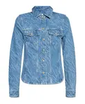 Джинсовая рубашка Ganni, синий - фото