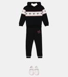 Спортивные брюки из эластичного хлопкового джерси Monnalisa, Nero - фото 2