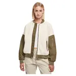 Куртка Urban Classics Oversized Sherpa Mixed bomber, белый - фото