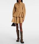 Хлопковая блузка с баской Ganni, Lark - фото 2