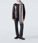 Шерстяной шарф с логотипом Prada, Grey - фото 4