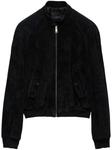 Замшевый бомбер Prada, черный - фото