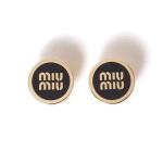 MIU MIU Эмалевые серьги Unisex Black - фото