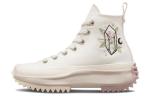 Кеды Converse Run Star Hike Canvas Shoes Unisex Mid-Top White Beige/Pink Green - фото