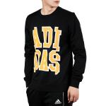 Толстовка adidas neo Large Logo Printing Round Neck Pullover Black, черный - фото 4