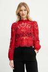 Блузка омбре Morgan, красный - фото