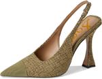 Туфли Sam Edelman Women's Odette 2 Slingback Shoes, Olive Branch Plaid Multi - фото 7