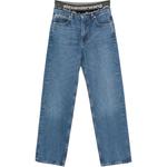 Джинсы с логотипом на поясе Alexander Wang, синий - фото