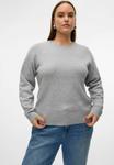 Джемпер Vero Moda Curve VMCDOFFY, Light Grey Melange/Light Grey - фото 5
