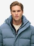 Куртка пуховик с капюшоном Everest Short Superdry, Stormy Weather Blue - фото 5