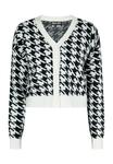 Вязаный кардиган ROCKEASY, черный/белый - фото