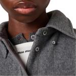 Серая женская футболка MIU MIU, серый - фото 7