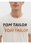 Футболка с логотипом, мужская TOM TAILOR, кремовый - фото 3